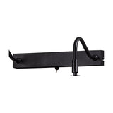 Abacus 60cm satin black picture light with slim rectangular body, curved projecting arm, toggle switch and G9 fittings, shown on a plain white background.