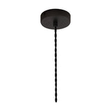 E27 Pendant Light 25cm Amber - Pewter