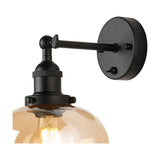 E27 Wall Light 28cm High - Matt Black