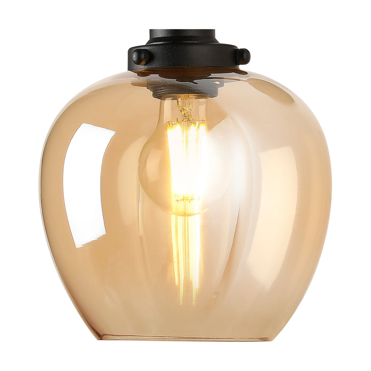 E27 Wall Light 28cm High - Matt Black