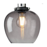 Cawdor Wine Glass Wall Light 28cm High Smoke - Polished Chrome