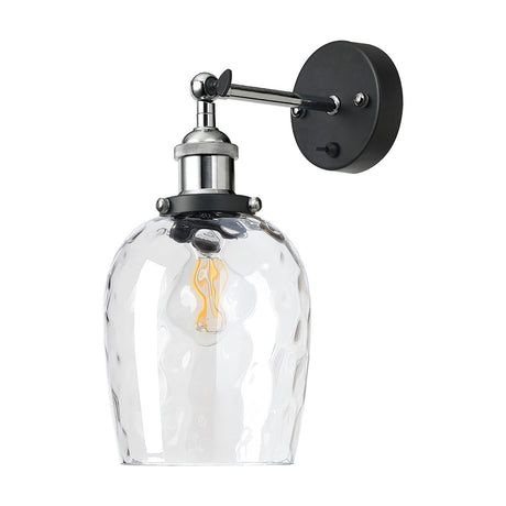 Cawdor Wine Glass Wall Light 30.5cm High Clear - Polished Chrome