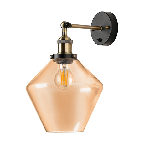 E27 Wall Light 29.5cm High - Antique Brass