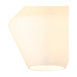 Cawdor E27 flush ceiling light, 23cm opal diamond-cut glass shade with gilt bronze and black metal frame, close-fit design on a plain white background.