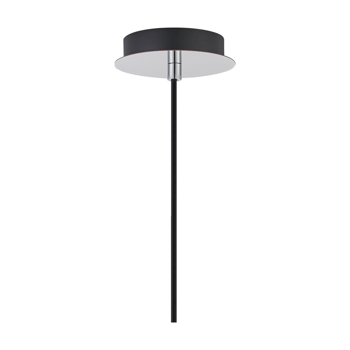 Lori Trapezium Glass Pendant Light, 12cm amber shade on a black cord with round polished chrome ceiling canopy, shown against a plain white background.
