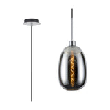 Lori Single E27 Pendant Light Chrome - Polished Chrome