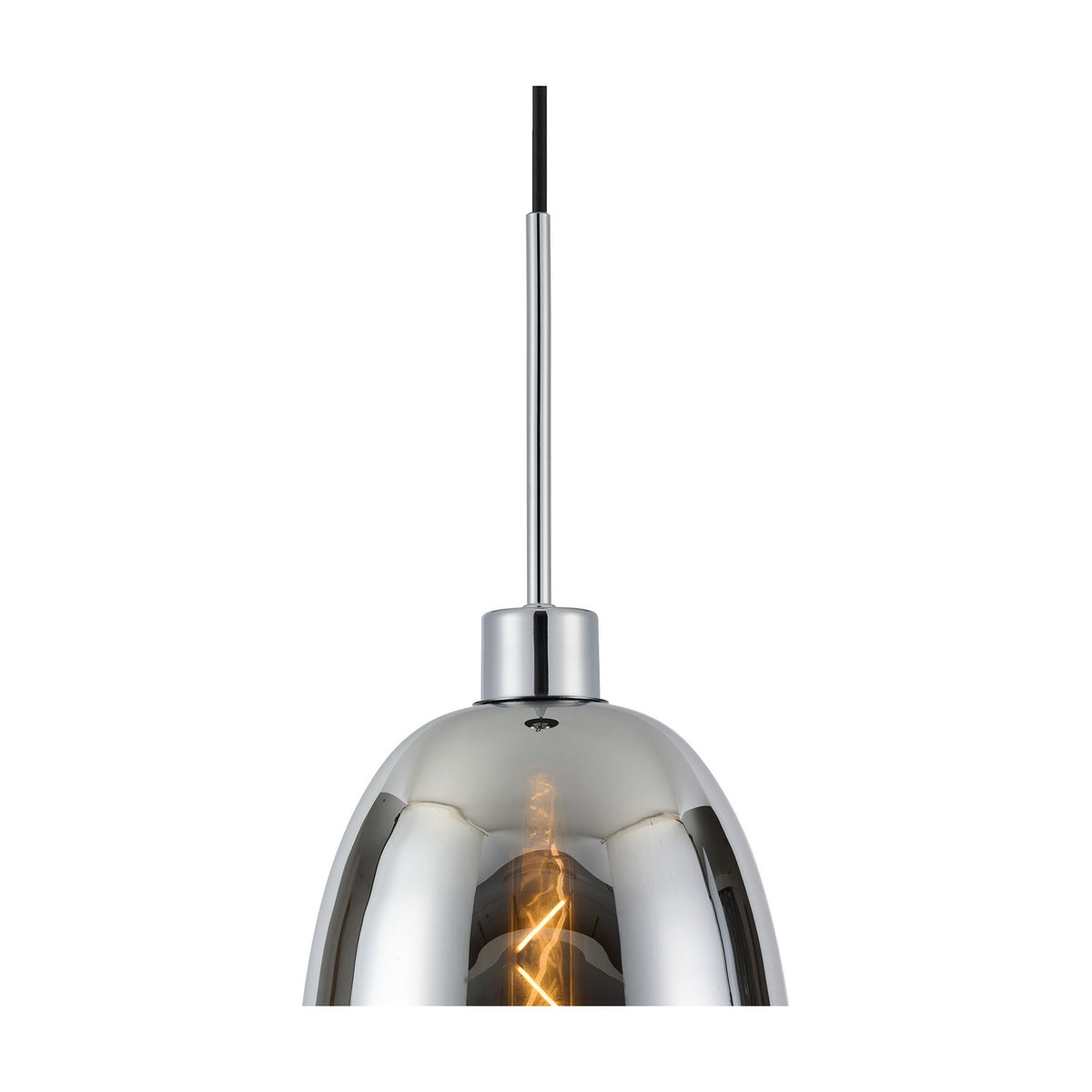 Lori Single E27 Pendant Light Chrome - Polished Chrome