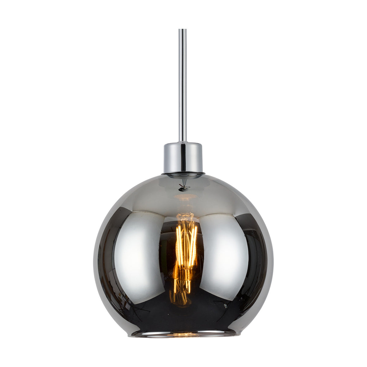 Lori Single E27 Pendant Light 12cm Dia - Polished Chrome