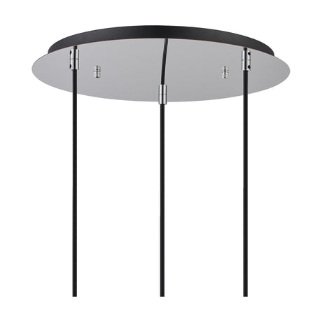 Lori 3 Light Open Mouth Pendant Light 40cm Opal - Polished Chrome
