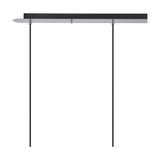 Lori 3 Light Pendant 85cm in polished chrome, showing the slim bar with three suspension cables against a plain white background, shades not visible in this angle.