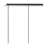 Lori E27 3 Light Wine Pendant Light in Amber and Polished Chrome, shown as a slim ceiling bar with two visible suspension cables, on a plain white background.