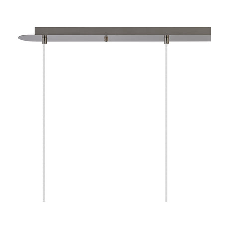 Lori 3 Light Pendant Light 85cm Drop Iridescent - Satin Nickel