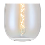 Lori Flush Ceiling Light 15cm Iridescent - Satin Nickel