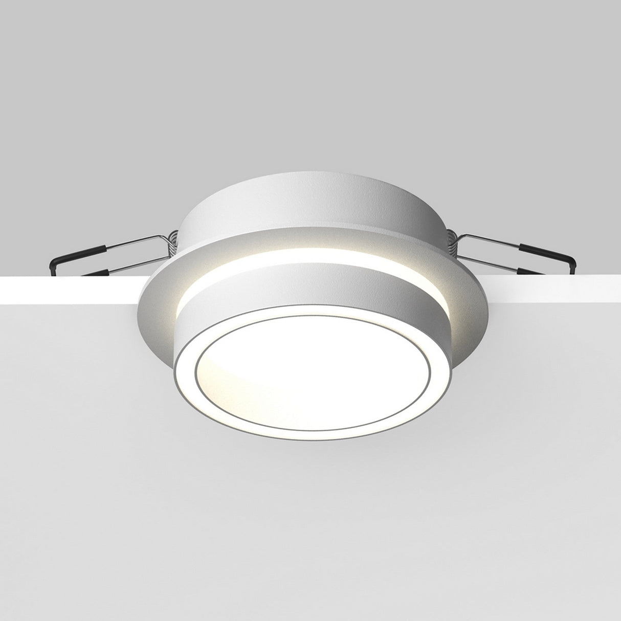 Orlo Fixed Round Recessed Downlight in White, a clean and minimalistic downlight option for seamless lighting.