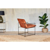 Durium Leather Armchair - Aged Tan & Black