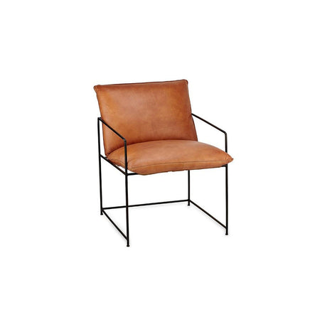 Durium Leather Armchair - Aged Tan & Black