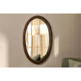 Drishti Oval Iron Wall Mirror - Antique Black