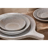 Darassa Medium Stone Serving Platter - White