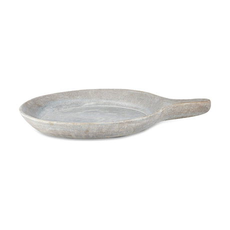 Darassa Large Stone Serving Platter - White
