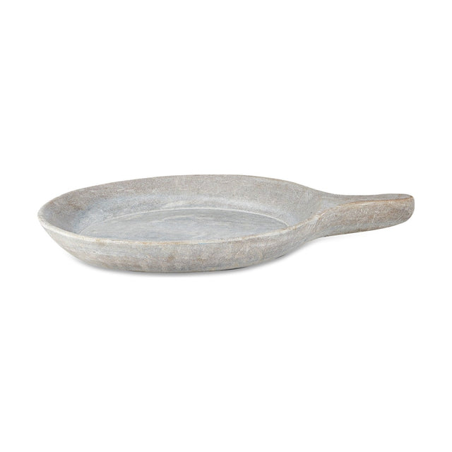 Darassa Large Stone Serving Platter - White