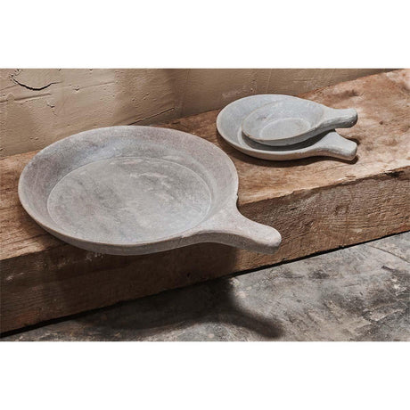 Darassa Large Stone Serving Platter - White
