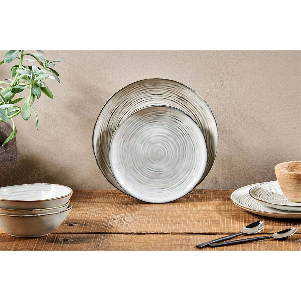 Dhanuk Ceramic Side Plate - Cream