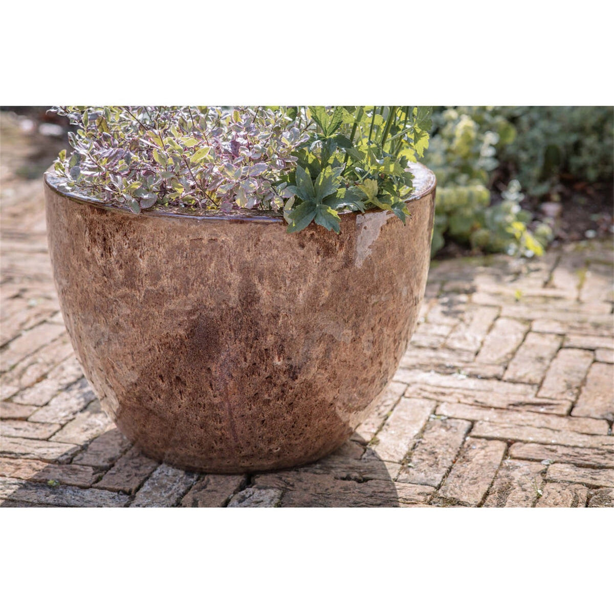 Dunai Small Terracotta Planter - Brown