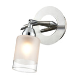 Campani wall light in chrome and satin nickel finish