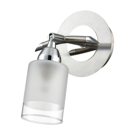 Campani wall light in chrome and satin nickel finish, alternative view