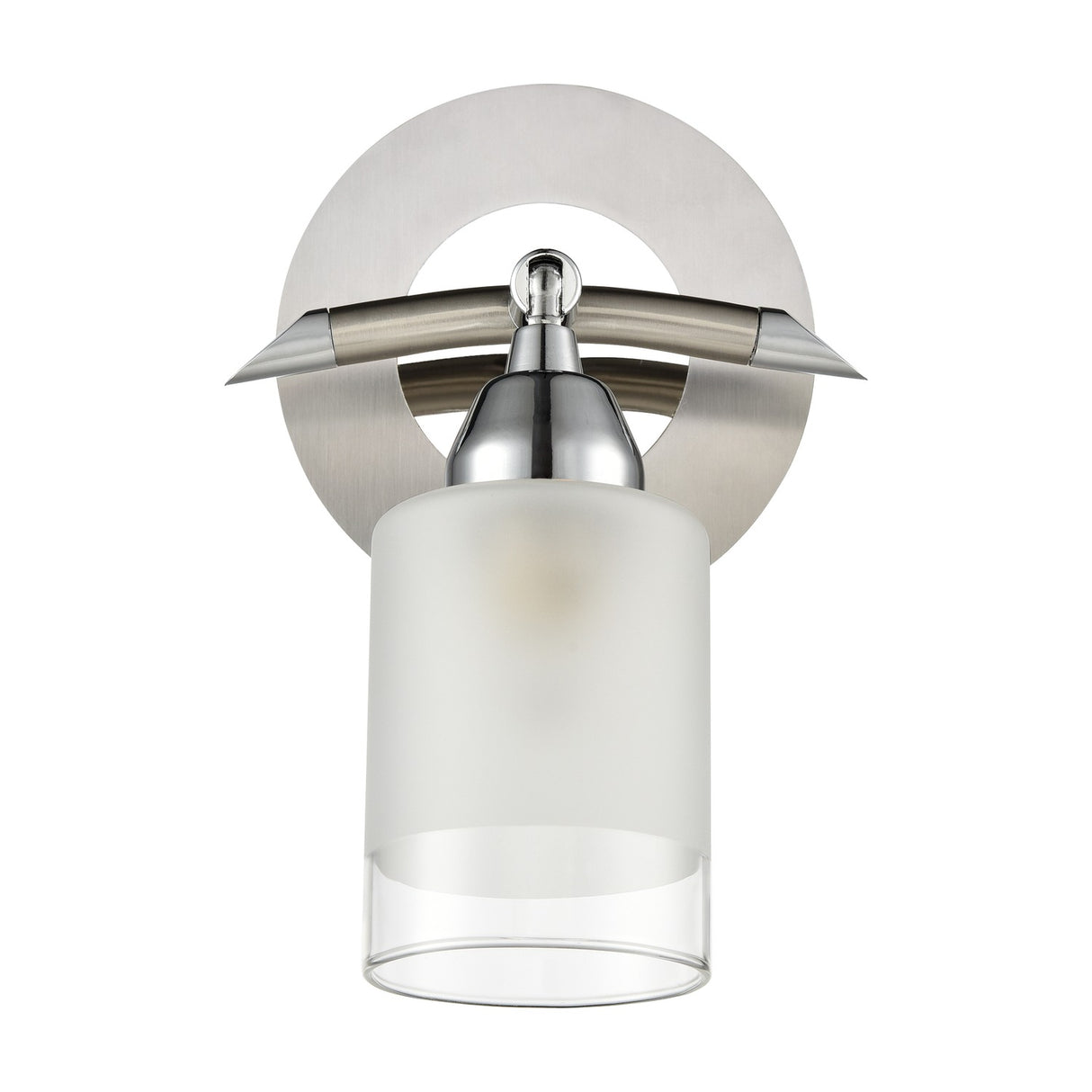 Campani wall light in chrome and satin nickel finish, alternative view
