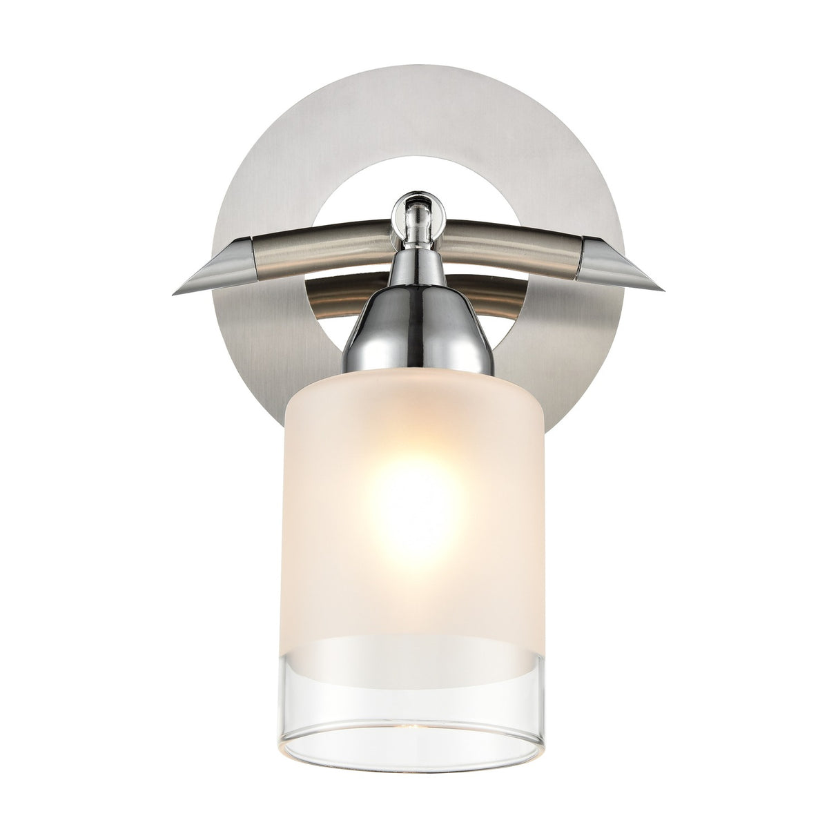 Campani wall light in chrome and satin nickel finish, alternative view