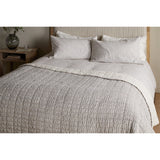 Dipti 220 x 140cm Cotton Quilted Bedspread - Charcoal