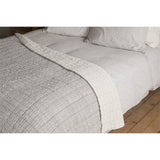 Dipti 220 x 240cm Cotton Quilted Bedspread - Charcoal
