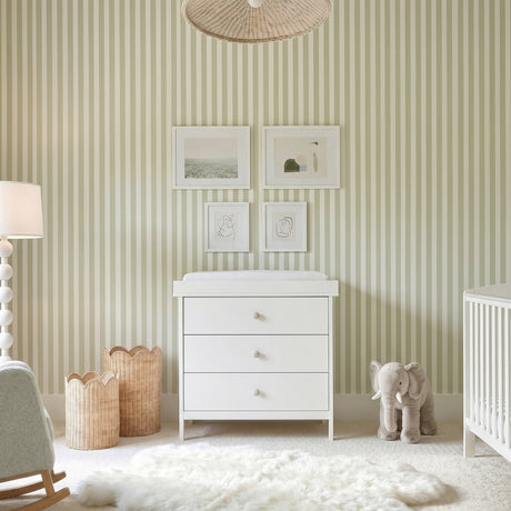 Dreamer Changing Table with Drawers & Removable Top - White