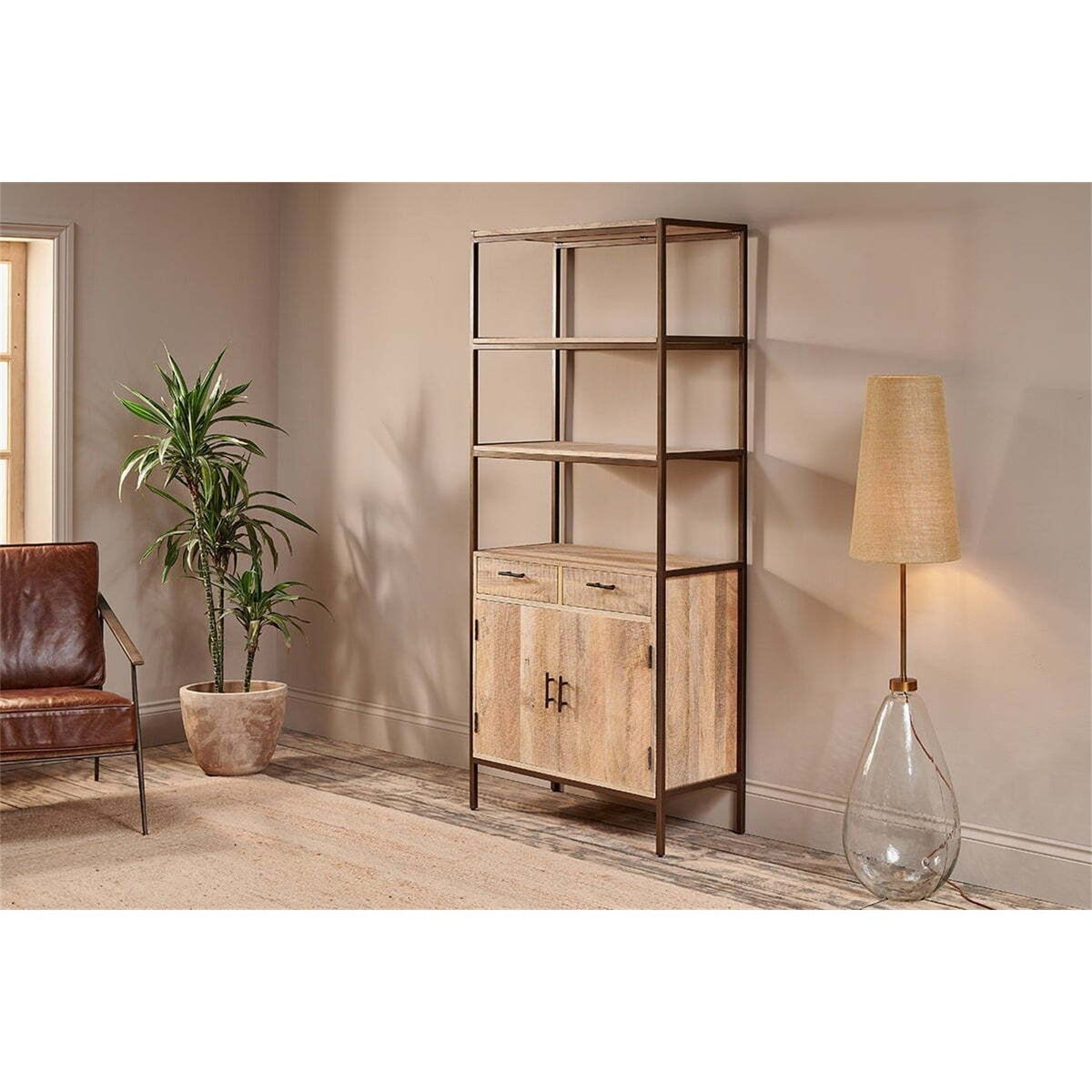 Dasai Mango Wood & Iron Storage Unit - Natural