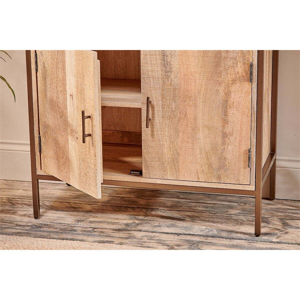 Dasai Mango Wood & Iron Storage Unit - Natural