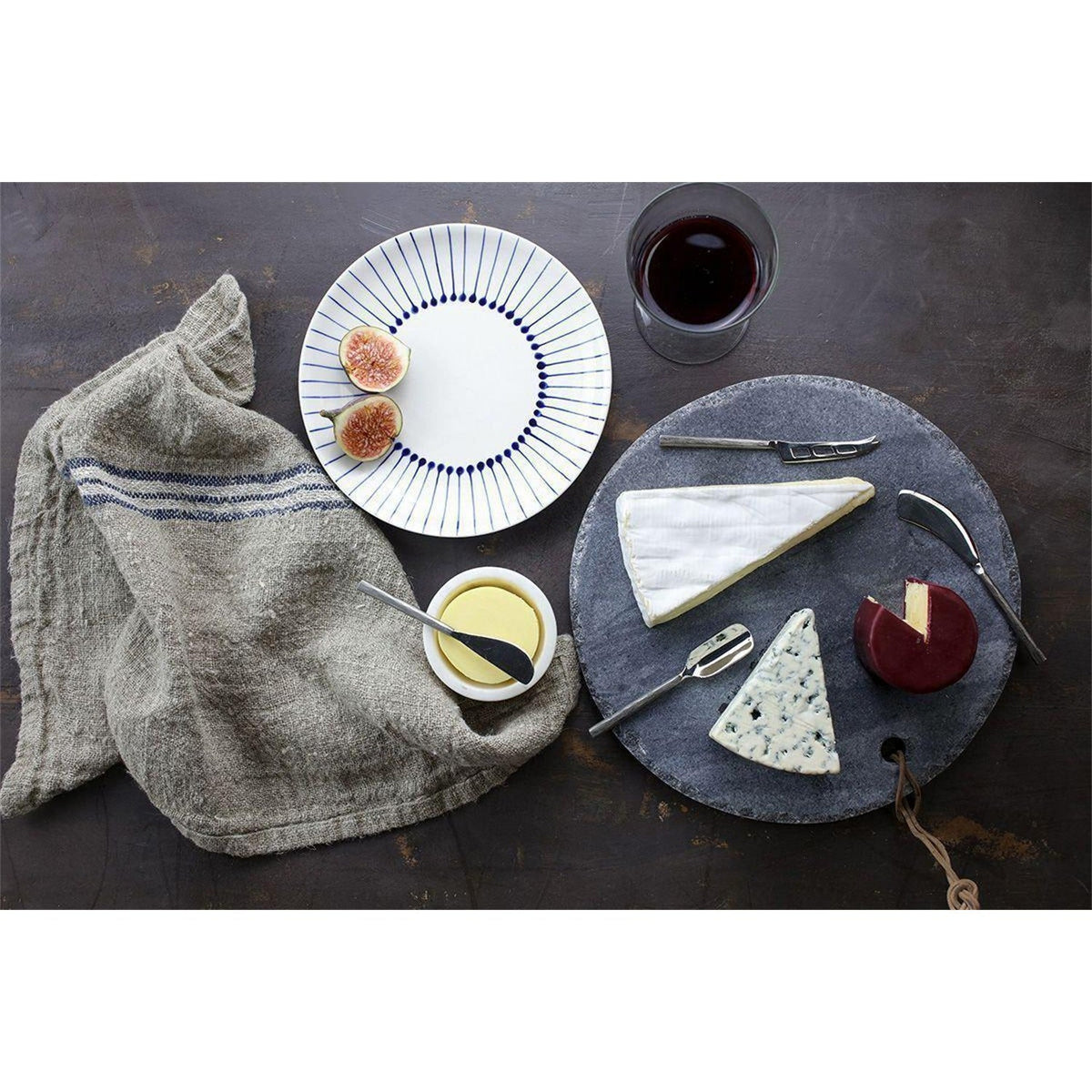 Darsa Cheese Knife Set - Brushed Silver - Set of 4