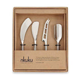 Darsa Cheese Knife Set - Brushed Silver - Set of 4