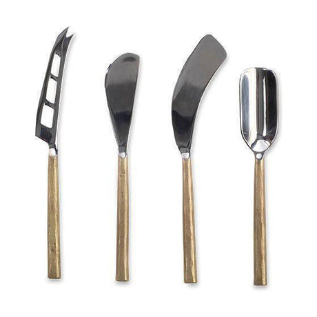 Darsa Cheese Knife Set - Brushed Gold - Set of 4