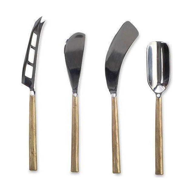 Darsa Cheese Knife Set - Brushed Gold - Set of 4