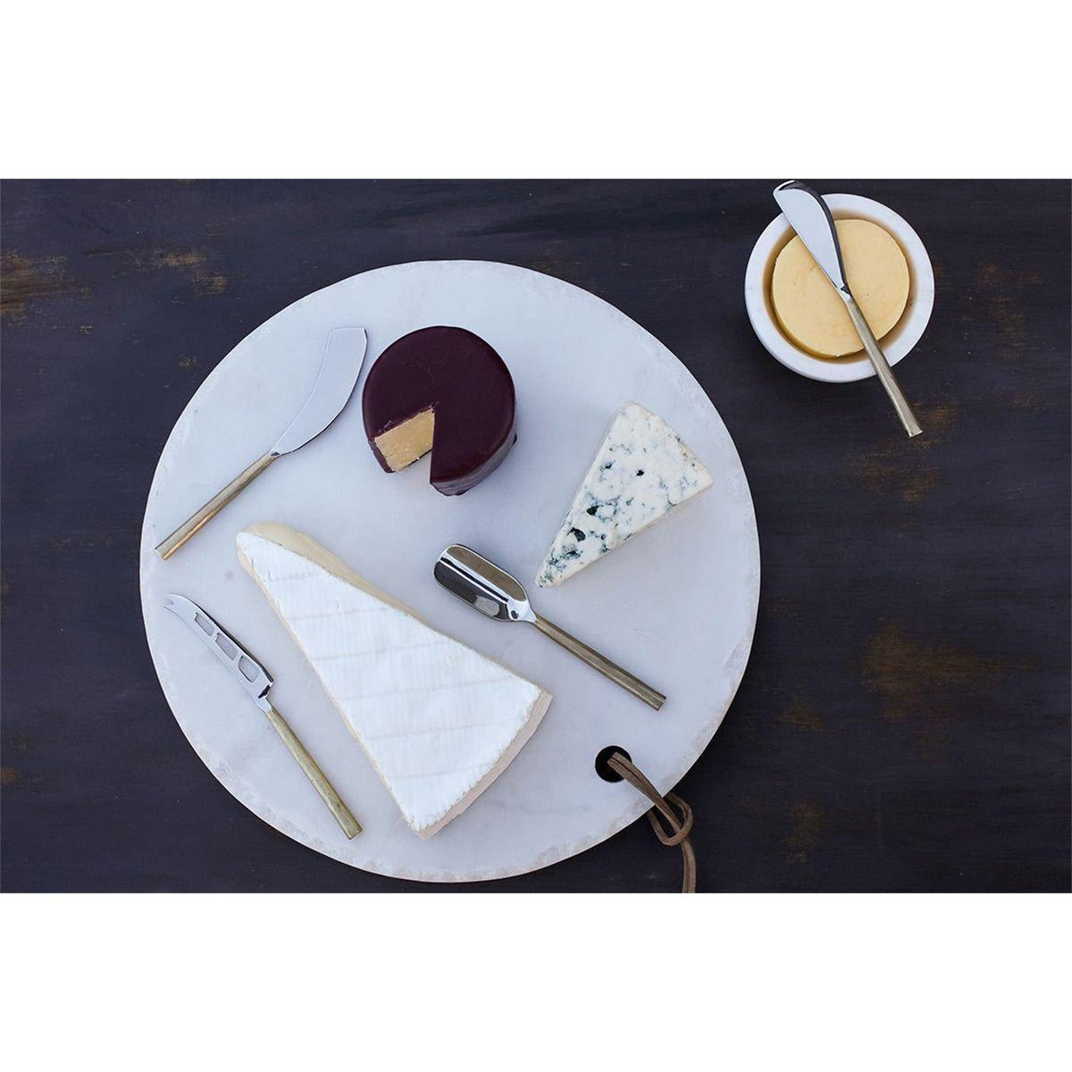 Darsa Cheese Knife Set - Brushed Gold - Set of 4