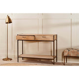 Dasai Mango Wood & Iron Console Table - Natural