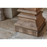 Disha Carved Mango Wood Side Table - Natural