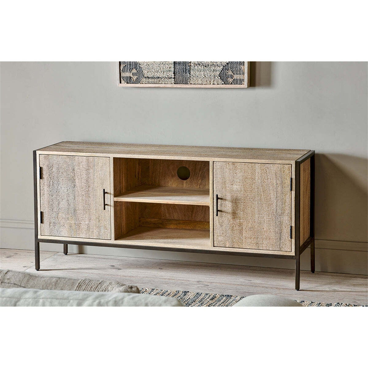 Dasai Mango Wood TV Unit - Natural