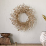 Danvi Christmas Glass Drop Wreath - Brass & Clear