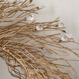 Danvi Christmas Glass Drop Wreath - Brass & Clear