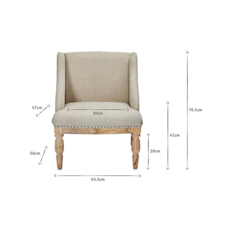 Elbu Deconstructed Linen Armchair - Stone
