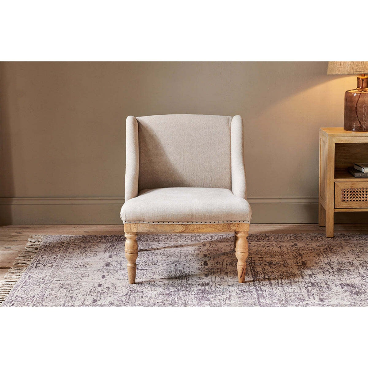 Elbu Deconstructed Linen Armchair - Stone
