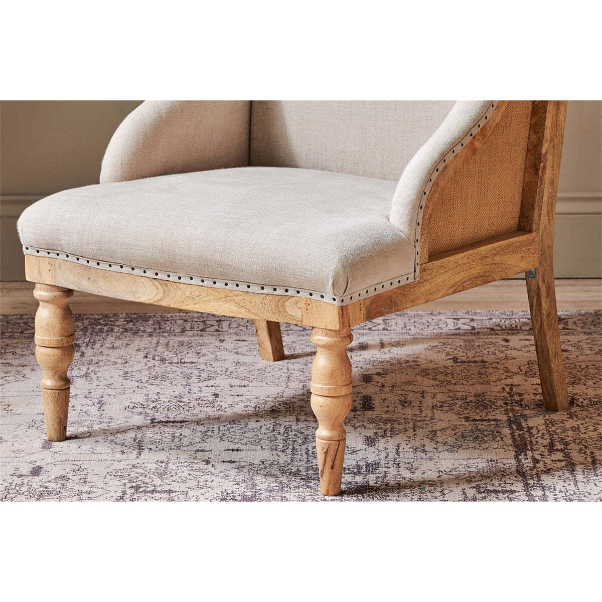Elbu Deconstructed Linen Armchair - Stone