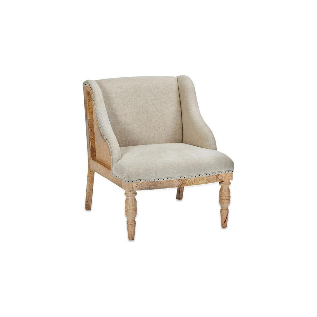 Elbu Deconstructed Linen Armchair - Stone